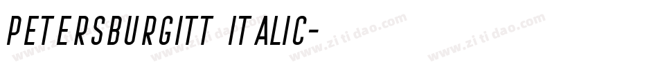 PetersburgITT Italic字体转换